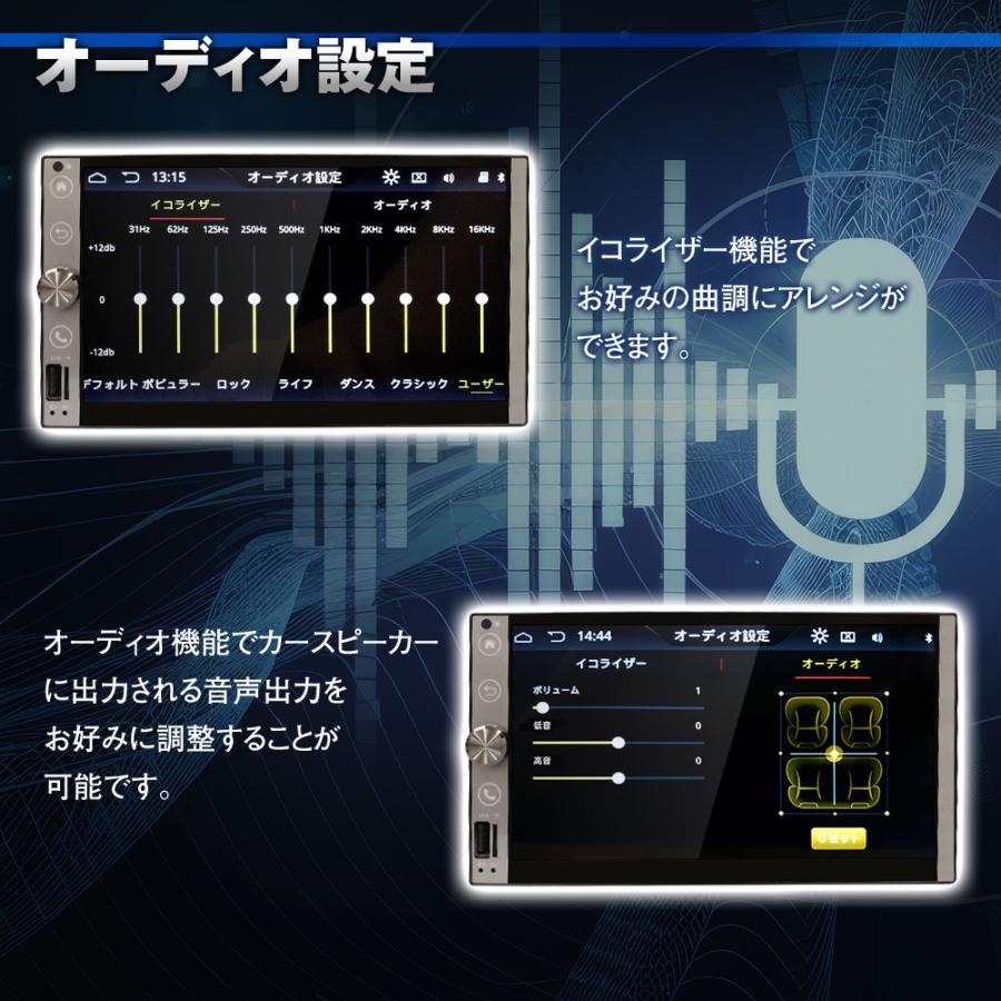 7インチオーディオディスプレイ カーオーディオデッキ 2DIN006 HDMI FM