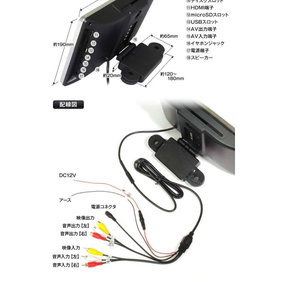 11.6inch リアモニター DVDプレーヤー付 HRKIT1162 ヘッドレスト