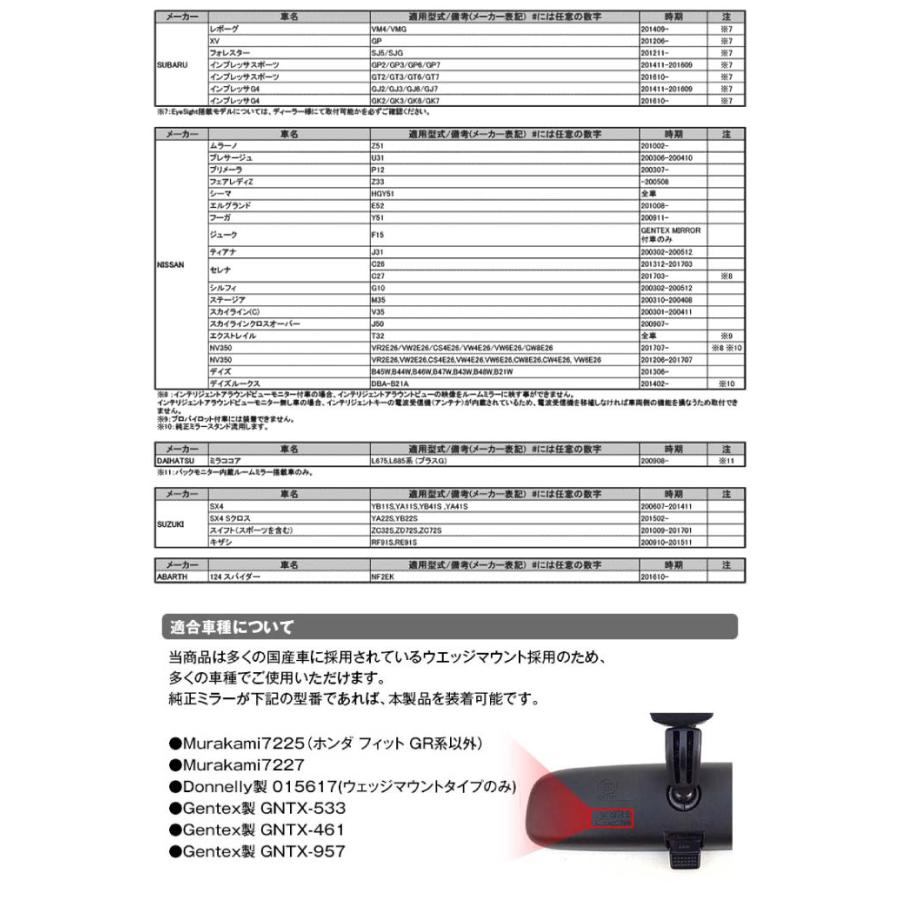 ルームミラー型ドライブレコーダー前後同時録画 MDR-A001B ルームミラー型ドライブレコーダー前後同時録画 MDR-A001B