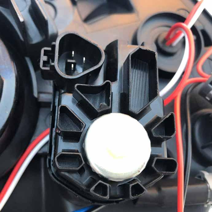 ジムニー JB23 LEDイカリング付きヘッドライト左右set ブラック RM003