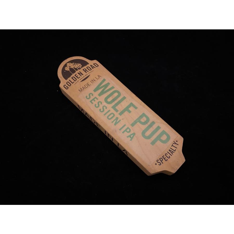   1988 ヴィンテージビアタップハンドル シフトノブ ビアタップハンドル Golden Road ウッド USED ビアサーバーノブ