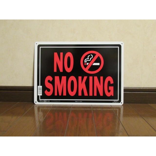 メタルサイン NO SMOKING 禁煙 E96 新品 フードトラック キッチンカー ディスプレイ アメリカン雑貨 標識 インテリア ガレージ ディスプレー usdm hdm 看板 | 