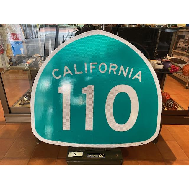 ロードサイン CALIFORNIA 110 B STATE ROUTE フリーウェイ 本物 道路
