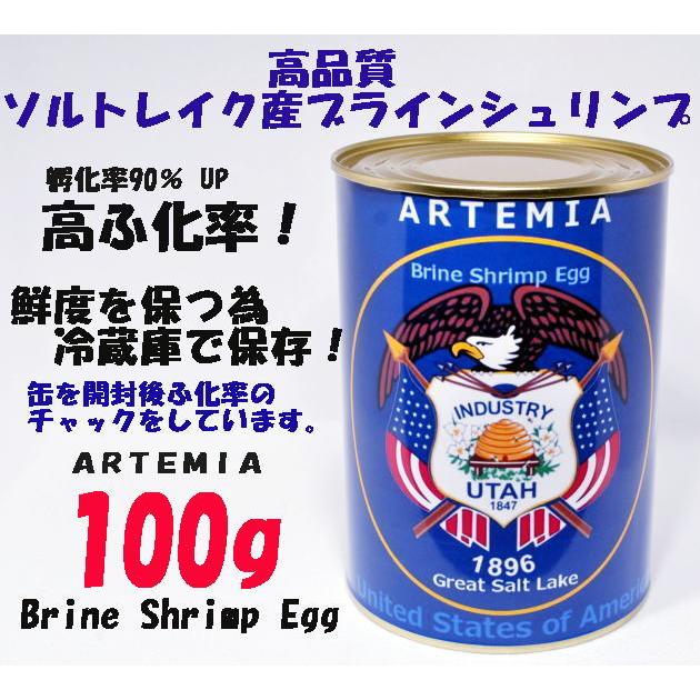 GSL産 ブラインシュリンプ エッグ ユタ州 ソルトレイク産 100g ふ化率