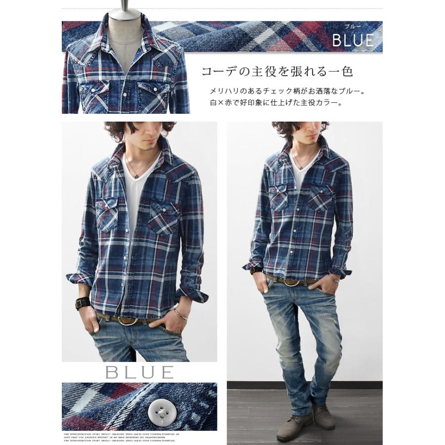 シャツ メンズ デニムシャツ チェックシャツ 長袖 ウエスタン シャツ メンズ デニムシャツ チェックシャツ 長袖 ウエスタン