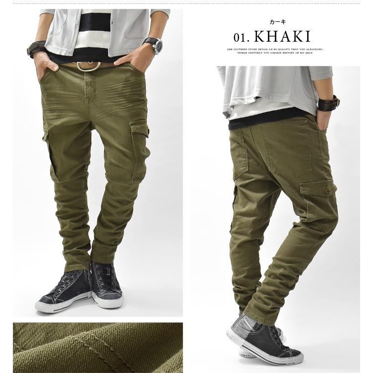 サルエルパンツ メンズ パンツ カーゴ カーゴパンツ スリム テーパード
