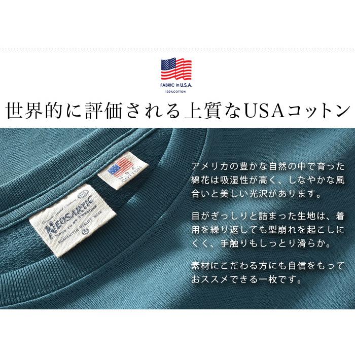 トレーナー メンズ 長袖 スウェット コットン クルーネック 綿100 USA