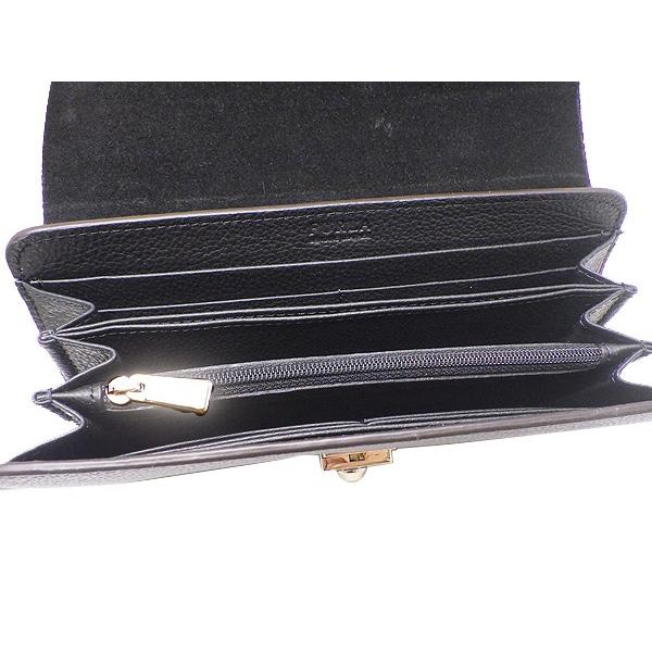 【値下げ】FURLA フルラ ミラノXL ファスナー付長財布 ブラック(黒) 箱・保存袋 中古 質屋出品 | MILANO | 06