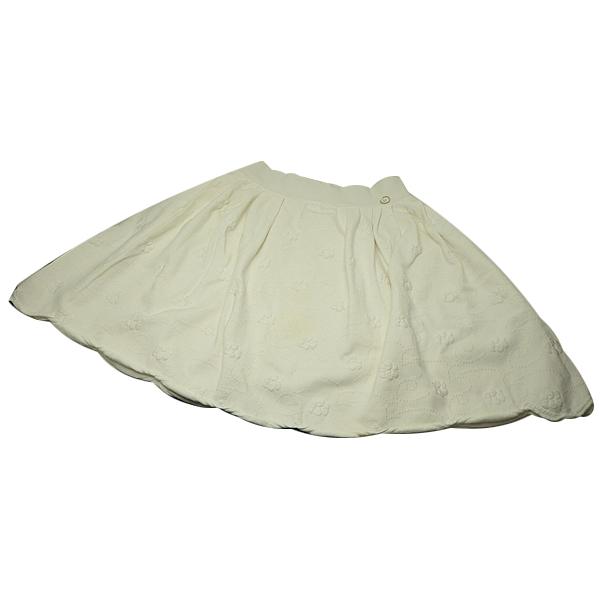 【値下げ】CHANEL シャネル スカート P45288K04803 サイズ40 M 11号 コットン・レーヨン ホワイト 花柄 中古 質屋出品 | CHANEL