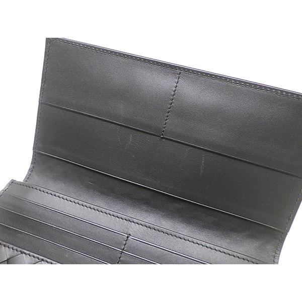 【値下げ】BOTTEGA VENETA ボッテガ・ヴェネタ 長札ファスナー付財布 レザー ブラック(黒) イントレチャート 中古 送料無料 質屋出品 | BOTTEGA VENETA | 04