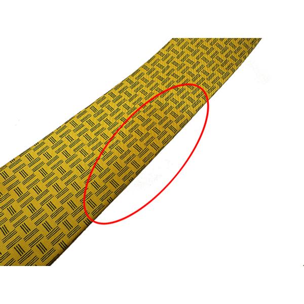 【新品未使用】HERMES エルメス ネクタイ イエロー タグ付き未使用✨HERMES ネクタイ エルメス イエロー 幾科学柄 黄色