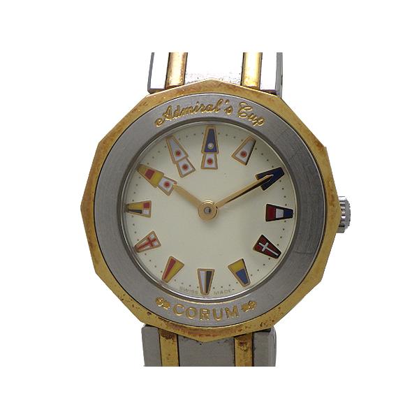 CORUM コルム アドミラルズカップ 24.810.21.V52 SS/YG(ステンレススチール/イエローゴールド) ホワイト(白)文字盤 クオーツ(電池式) 中古 送料無料 質屋出品