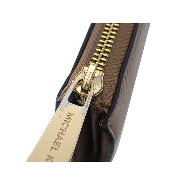 MICHAEL KORS マイケルコース L型ファスナー長財布 35HBGTVZ3L レザー ベージュ系 中古 難あり 質屋出品 | MICHAEL KORS | 01