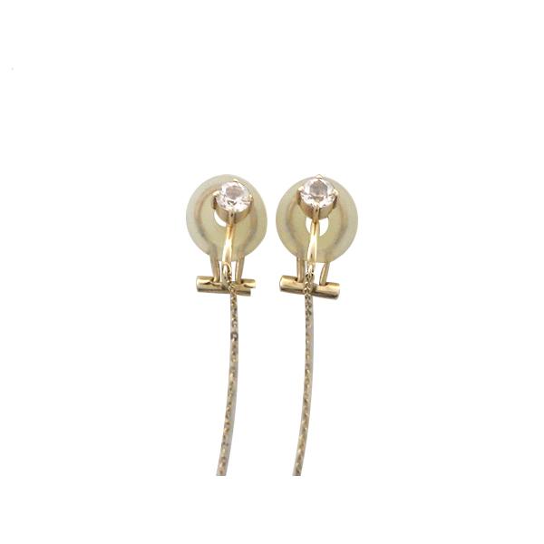 Samantha Tiara サマンサティアラ イヤリング K10(ゴールド) クリアストーン パール 中古 質屋出品 | Samantha Tiara | 01