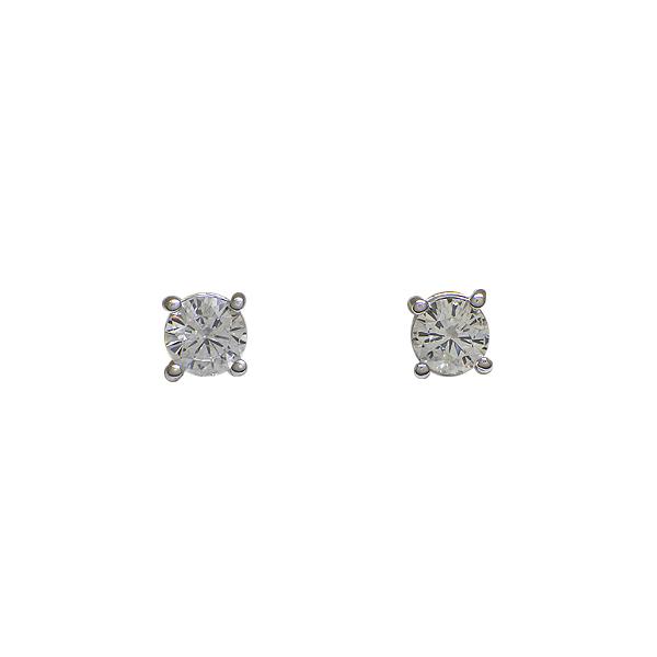 ピアス K18WG(ホワイトゴールド) ダイヤモンド0.23/0.23ct 中古 仕上げ済み 送料無料 質屋出品 | 
