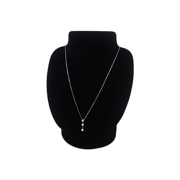 ネックレス K18WG(ホワイトゴールド) ダイヤモンド0.336ct チェーン長さ【実寸】最長45cm 中古 送料無料 質屋出品 |  | 02
