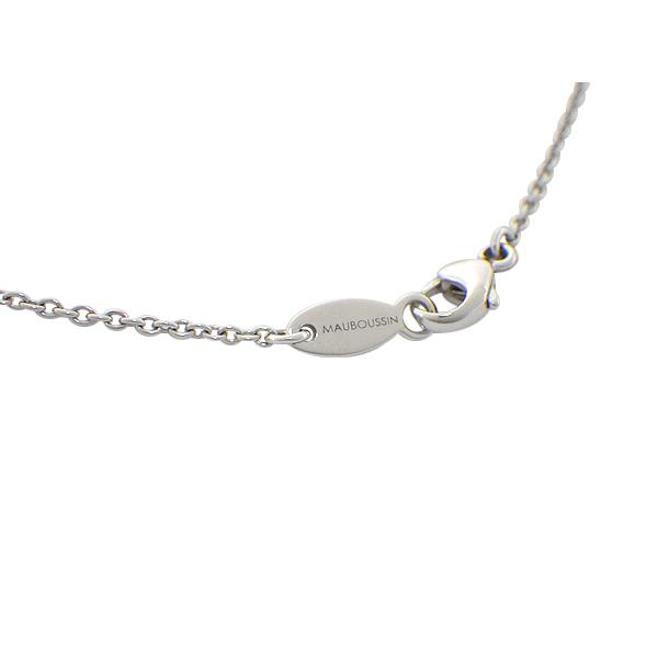 MAUBOUSSIN モーブッサン チャンスオブラブ ネックレス K18WG(ホワイトゴールド) ダイヤモンド チェーン長さ【実寸】42.1cm 中古 送料無料 質屋出品 | MAUBOUSSIN | 01