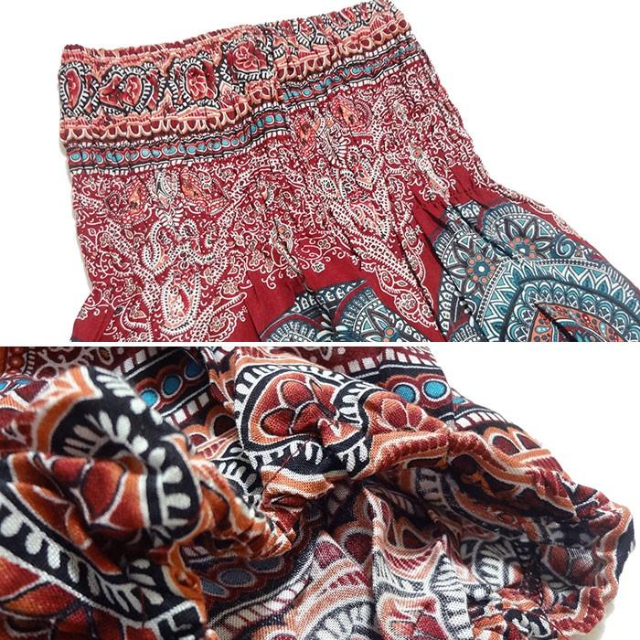 vintage バルーンパンツネパール製コットン赤民族ネイティブ