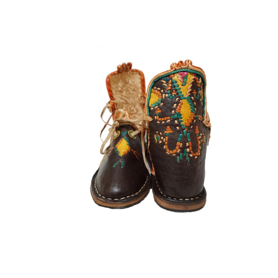 エスニックブーツ アジアンブーツ 刺繍 本革 バブーシュ メンズ