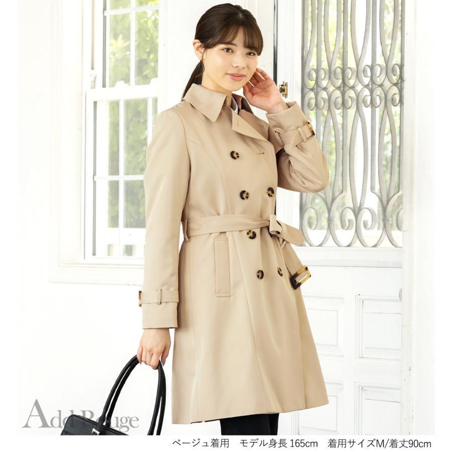 AddRouge トレンチコート レディース アウター 手洗いOK 花粉 AddRouge トレンチコート レディース アウター 手洗いOK 花粉