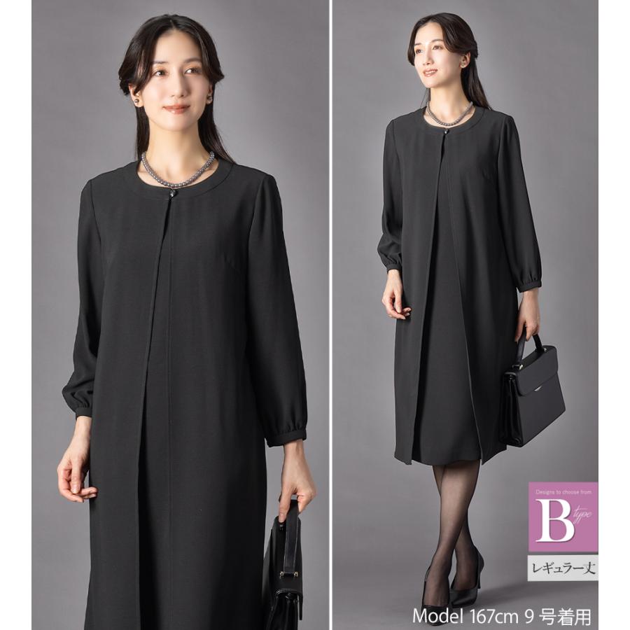 喪服 礼服 レディース オールシーズン ブラックフォーマル 洗える ワンピース 前開き 30代 40代 50代 60代 ロング丈 試着チケット対象 | AddRouge | 16