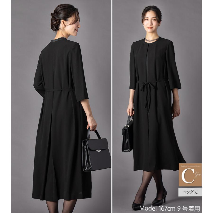 喪服 礼服 レディース オールシーズン ブラックフォーマル 洗える ワンピース 前開き 30代 40代 50代 60代 ロング丈 試着チケット対象 | AddRouge | 18