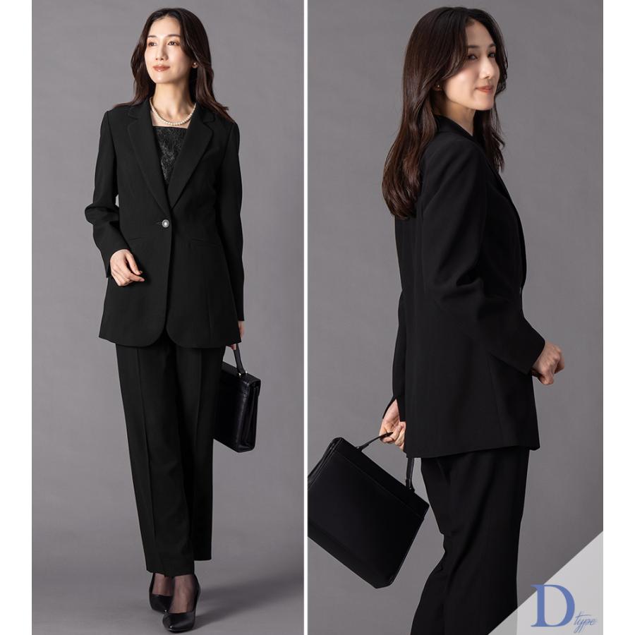 12,490円~ 喪服 礼服 レディース パンツスーツ ブラックフォーマル 洗える 40代 50代 60代 秋 大きいサイズ ゆったり セットアップ あすつく 試着チケット対象の画像