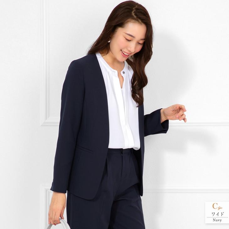 割引価格 23区 セットアップ パンツスーツ ダークネイビー 裏地なし 春