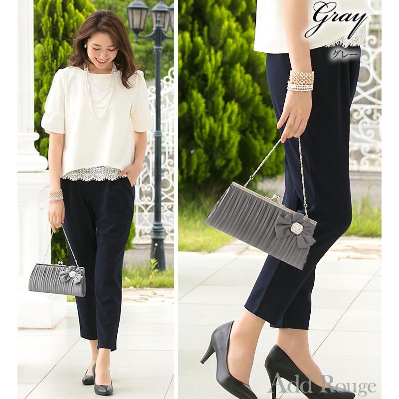 AddRouge パーティーバッグ フォーマルバッグ 3WAY プリーツ