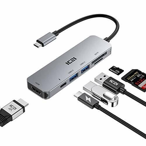 安売り 高級品 ICZI Mini USB C ハブ Aluminum 6-in-1タイプC 4K HDMI PD電力供給 100W 3.0 5Gbps SD TF カードリーダー typec 在宅勤 noteworthy-collectibles.com noteworthy-collectibles.com