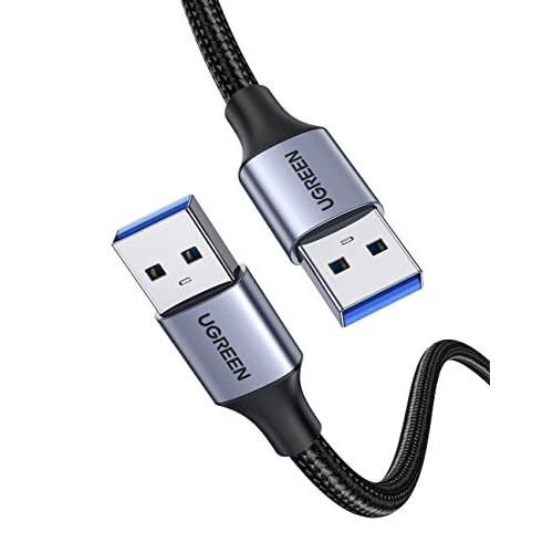 令和新設計 UGREEN USB 3.0ケーブル スペシャルオファ オスオス 全ての a-aタイプ 5Gbps 高速転送 コード HDD 両端 アルミシェルとナイロン編み