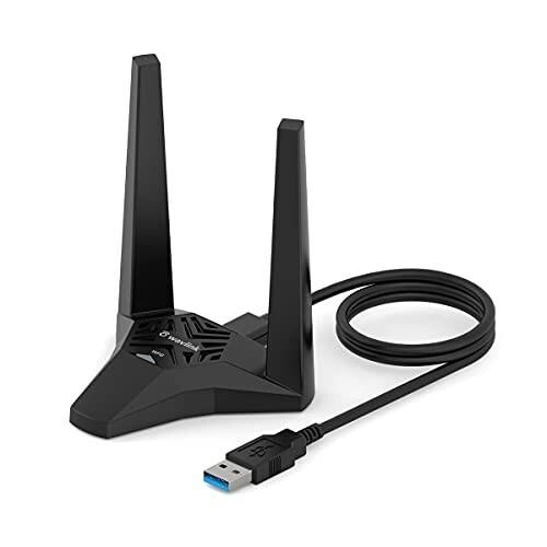 WAVLINK WiFi 無線LAN子機 好評 AC1300 867 + 最大89％オフ WIFIアダプター 高速通信4X3dBi USB3.0 WPSボタン 400Mbps 吸着機能あるクレードル付き