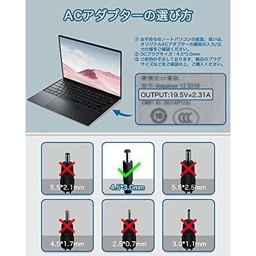 お手頃価格 Bolweo 対応dell Acアダプター 19 5v 2 31a 45w Inspiron Vostro 充電