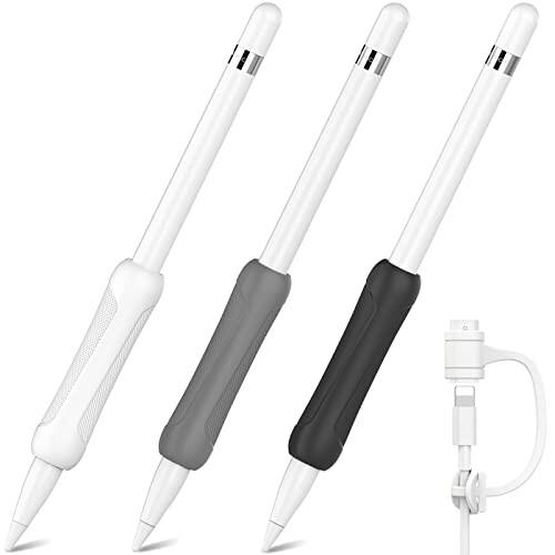 Niutrendz Apple Pencil グリップ 第2世代 シリコン製 アップルペンシル 握りやすい 滑り防止 三つセット A 非常に高い品質