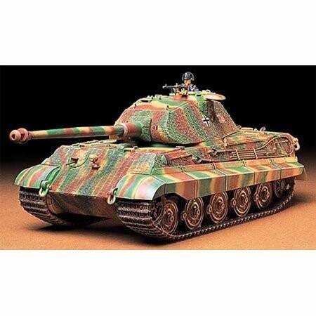 完成品タミヤ1/35キングタイガー。土台付きフィギュア4体付き。 1/35 ドイツ重戦車 キングタイガー （ヘンシェル砲塔
