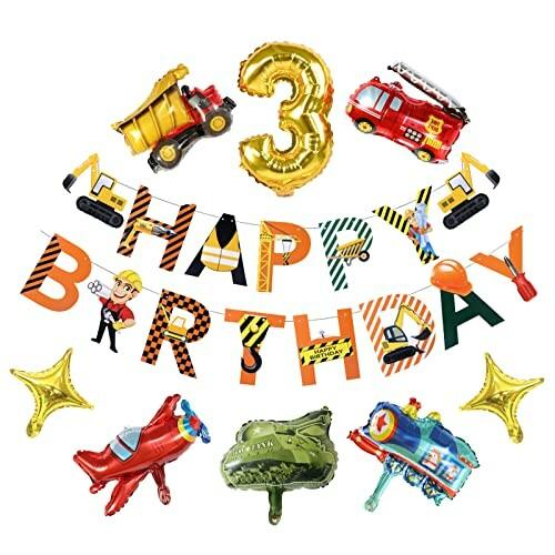 毎日激安特売で 営業中です Lausatek 3歳 誕生日 バルーン 風船 飾り付け セット ハッピーバースデー Happy Birthdayバナー ガーランド 車 男の子 Aynaelda Com