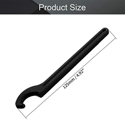 Utoolmart フックレンチ 引掛スパナ 全長125mm 45#鋼 1本入り スクエアヘッドフックレンチ ハンドルCNCフライス盤|ashcolor|02