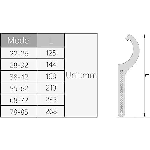 Utoolmart フックレンチ 引掛スパナ 全長125mm 45#鋼 1本入り スクエアヘッドフックレンチ ハンドルCNCフライス盤|ashcolor|05
