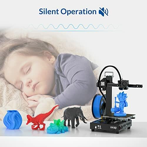 TRONXY 3Dプリンター、初心者向けCRUX 1ミニ3Dプリンター、磁気ステッカープラットフォームを備え TRONXY CRUX 3Dプリンター 初心者向けCRUX 1ミニ3Dプリンター