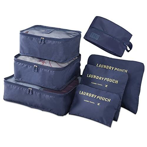 スーツケースオーガナイザーバッグ7点セット、トラベルランドリーバッグ、荷物用トラベルバッ 41056742179アッシュカラー 通販