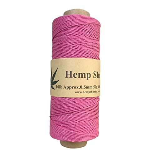 Hemp twine 麻紐 62m巻 2020シリーズ (0.5mm 25g 62m ピンクPink) 41060168582アッシュ