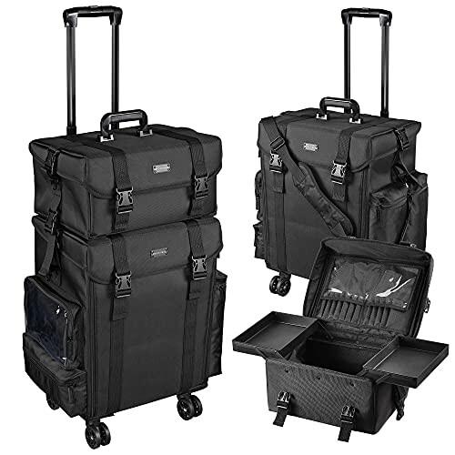 BYOOTIQUE 2IN1 メイクボックス キャリーバッグ キャスター付き プロ用 大容量 多機能 メイク キャリ キャリーバッグ 大容量 BYOOTIQUE 2IN1 メイクボックス キャスター付き プロ用 多機能 メイク