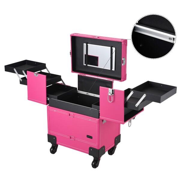 BYOOTIQUE プロ用 メイクボックス キャスター付き 大容量 多機能 鏡付き メイクキャリーケース メ BYOOTIQUE プロ用 メイクボックス キャスター付き 大容量 多機能 鏡付き メイクキャリーケース