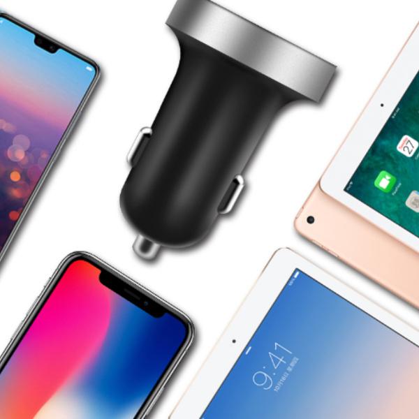 USB シガーソケット ミニ 小型 ２ポートUSB充電器 12v 24v車載用品 3.1A 急速充電 携帯電話 IPHONE IPAD対応 車用Charge kuro |  | 03