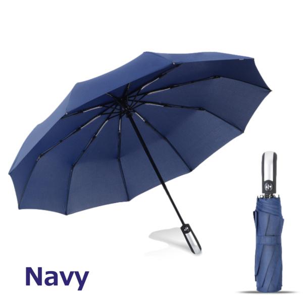 折りたたみ傘 12本骨 自動 アルミ 合金 軽量 大きい 丈夫 ワンタッチ 強風 メンズ 送料無料　折り畳み　 |  | 02