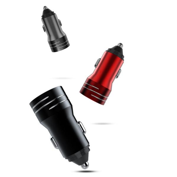 USB シガーソケット ミニ 小型 ２ポートUSB充電器 12v 24v車載用品 2.41A 急速充電 携帯電話 IPHONE IPAD対応 車用Charge カーチャージャー |  | 05