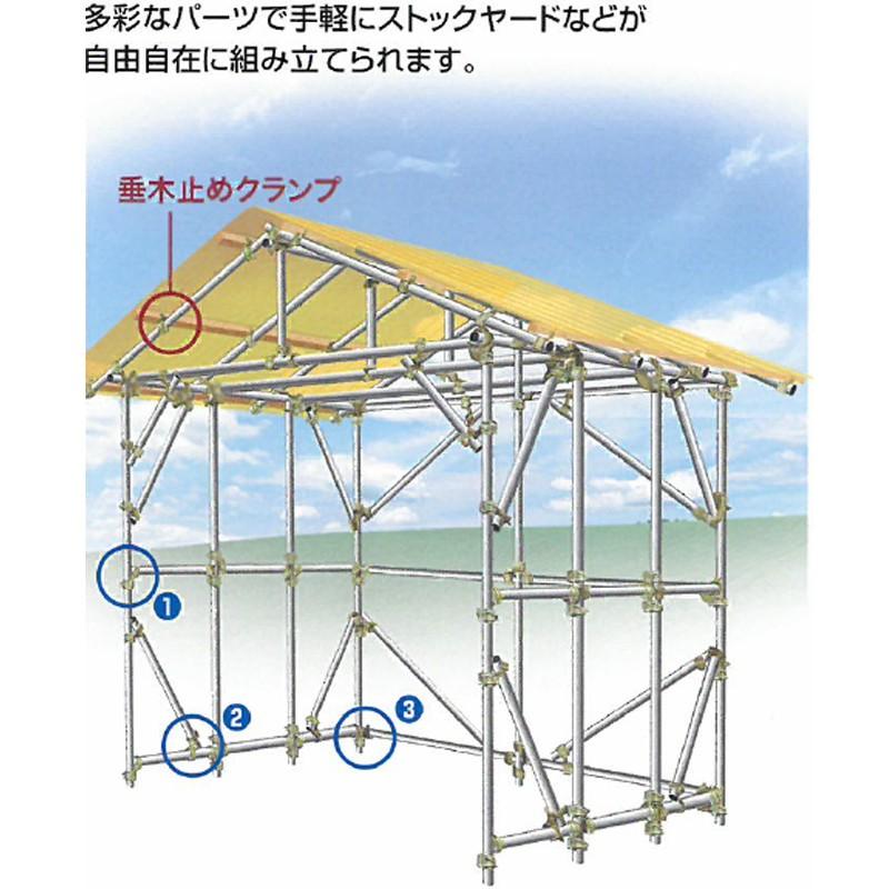 ハウスクランプIII型 足場｜ashibahanbai3｜03