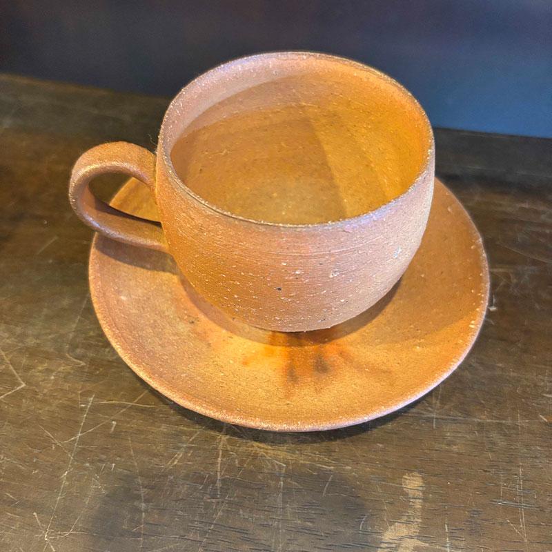 備前焼 陶器セット 4点 備前焼 作家 ジェイムスイラスムス コーヒーセット 岡山 お土産 陶器