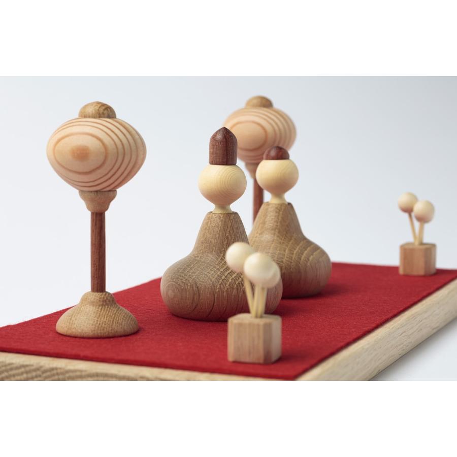 ひなセットミニ 木製 ひな人形 限定販売 三浦木地 日本製 送料無料