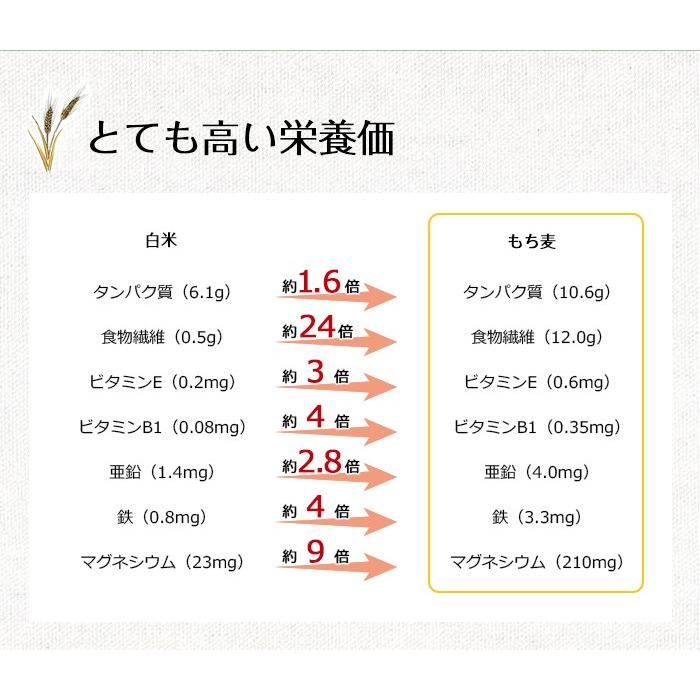 もち麦 5ｋｇ 国産 押しもち麦 愛媛県 もちもち 日本製 押してある くせがない 食べやすい｜ashitanokenkohiroba｜05